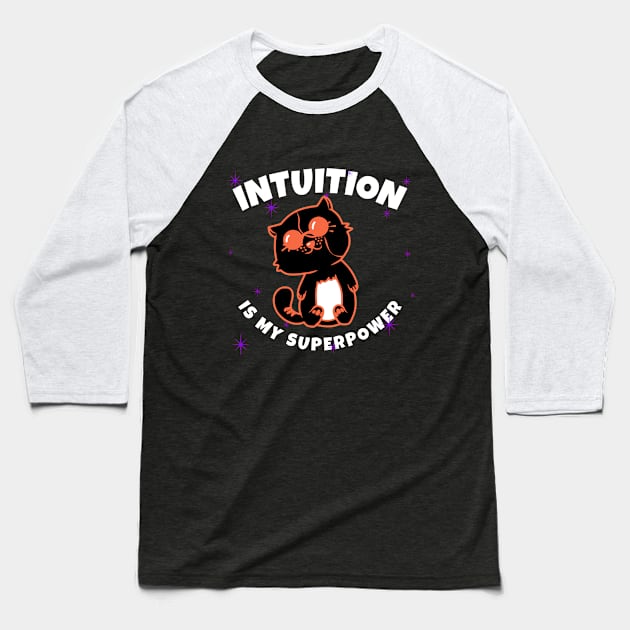 Intuitive Black cat in sunglasses Baseball T-Shirt by MzM2U